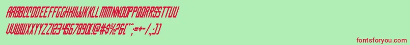 nemenforcercondital Font – Red Fonts on Green Background
