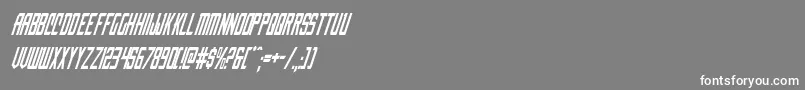 nemenforcercondital Font – White Fonts on Gray Background