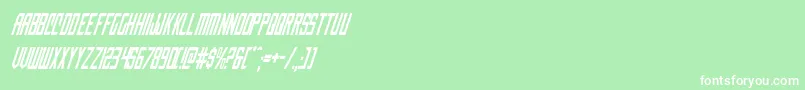 nemenforcercondital Font – White Fonts on Green Background
