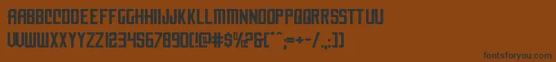 nemenforcerexp Font – Black Fonts on Brown Background