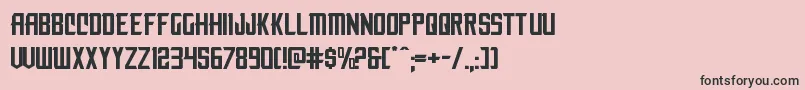 Шрифт nemenforcerexp – чёрные шрифты на розовом фоне