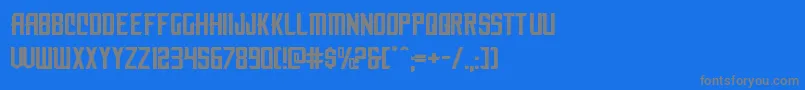 nemenforcerexp Font – Gray Fonts on Blue Background