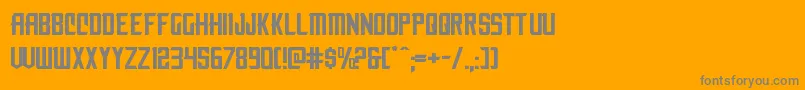 nemenforcerexp-Schriftart – Graue Schriften auf orangefarbenem Hintergrund