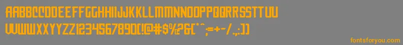 nemenforcerexp Font – Orange Fonts on Gray Background