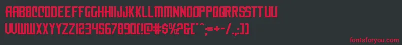 nemenforcerexp Font – Red Fonts on Black Background