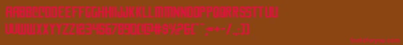 nemenforcerexp Font – Red Fonts on Brown Background
