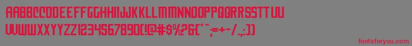 nemenforcerexp-Schriftart – Rote Schriften auf grauem Hintergrund