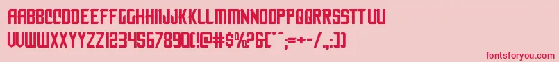 nemenforcerexp Font – Red Fonts on Pink Background