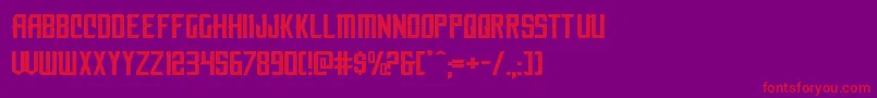 Czcionka nemenforcerexp – czerwone czcionki na fioletowym tle