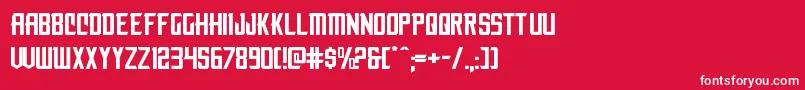 nemenforcerexp Font – White Fonts on Red Background