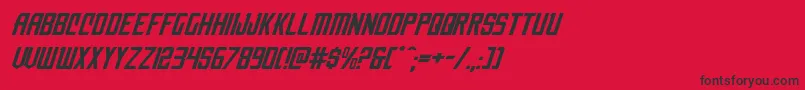 nemenforcerexpital Font – Black Fonts on Red Background