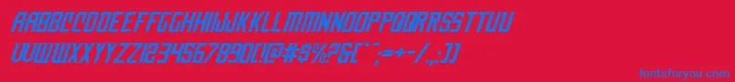 nemenforcerexpital Font – Blue Fonts on Red Background