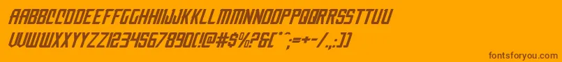 nemenforcerexpital Font – Brown Fonts on Orange Background