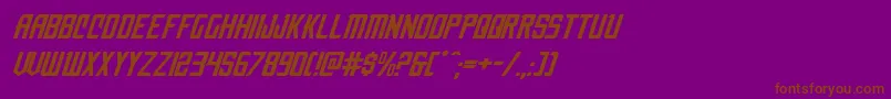 nemenforcerexpital Font – Brown Fonts on Purple Background