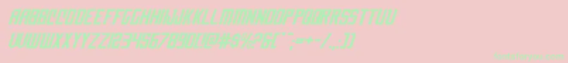 nemenforcerexpital Font – Green Fonts on Pink Background