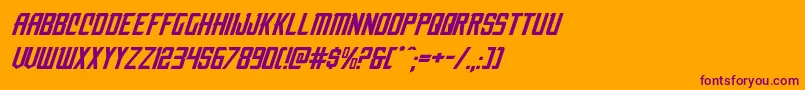 nemenforcerexpital Font – Purple Fonts on Orange Background