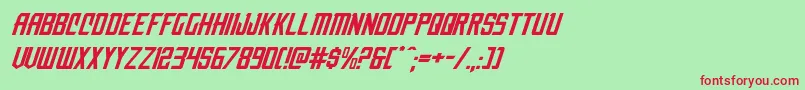 nemenforcerexpital Font – Red Fonts on Green Background