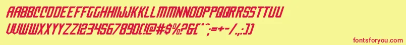 nemenforcerexpital Font – Red Fonts on Yellow Background