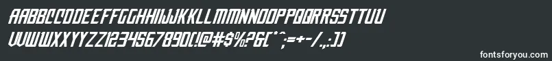 Шрифт nemenforcerexpital – белые шрифты на чёрном фоне