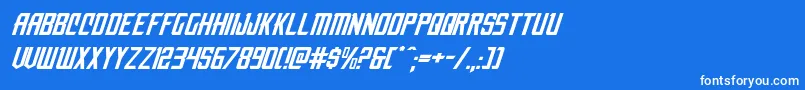 nemenforcerexpital Font – White Fonts on Blue Background