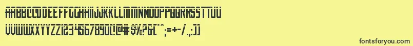 nemenforcerlaser Font – Black Fonts on Yellow Background