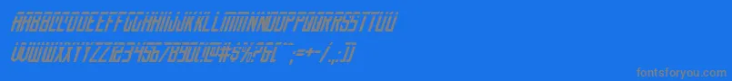 Czcionka nemenforcerlaserital – szare czcionki na niebieskim tle