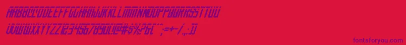 nemenforcerlaserital Font – Purple Fonts on Red Background