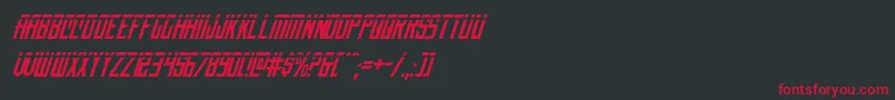 nemenforcerlaserital Font – Red Fonts on Black Background