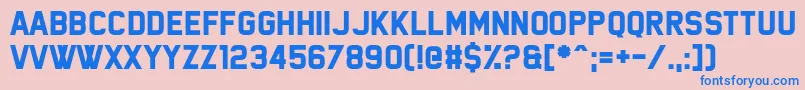 Weitere Informationen zur Nemesis Grant-Schriftart Nemesis Grant-Schriftart – Blaue Schriften auf rosa Hintergrund