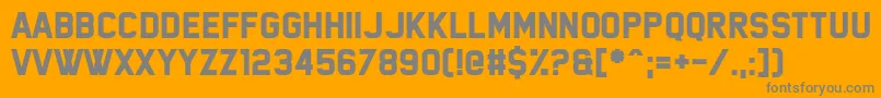 Nemesis Grant Font – Gray Fonts on Orange Background