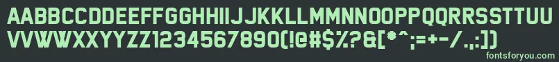 Nemesis Grant Font – Green Fonts on Black Background