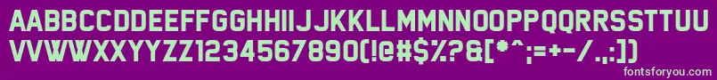 Шрифт Nemesis Grant – зелёные шрифты на фиолетовом фоне