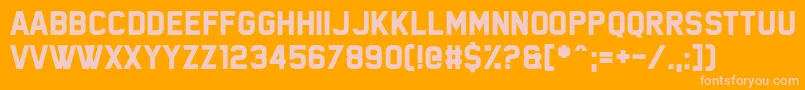 Шрифт Nemesis Grant – розовые шрифты на оранжевом фоне