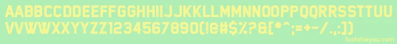 Nemesis Grant Font – Yellow Fonts on Green Background