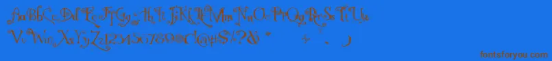 Nemo Nightmares Font – Brown Fonts on Blue Background