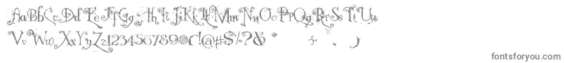 フォントNemo Nightmares – 白い背景に灰色の文字