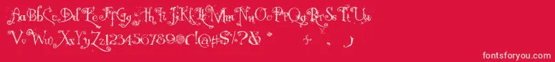 Nemo Nightmares Font – Pink Fonts on Red Background