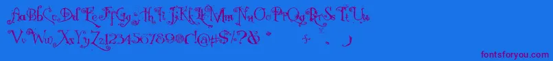 Nemo Nightmares Font – Purple Fonts on Blue Background