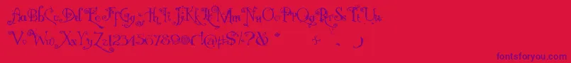 Nemo Nightmares Font – Purple Fonts on Red Background