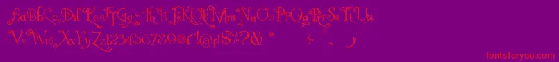 Nemo Nightmares Font – Red Fonts on Purple Background