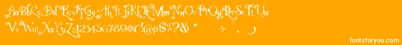 Nemo Nightmares Font – White Fonts on Orange Background