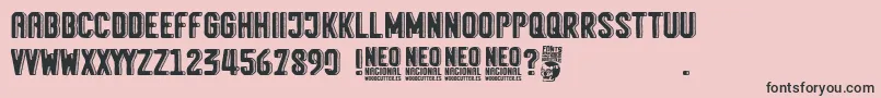 Neo Nacional Font – Black Fonts on Pink Background