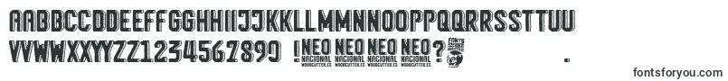 Neo Nacional-fontti – ääriviivafontit