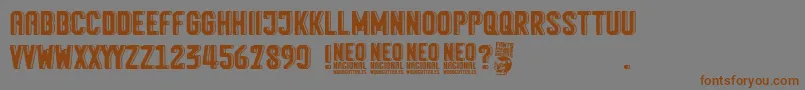 Neo Nacional Font – Brown Fonts on Gray Background