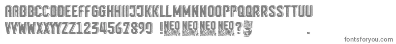 Czcionka Neo Nacional – szare czcionki na białym tle