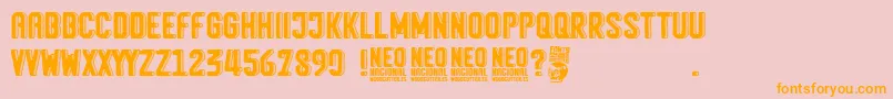 Neo Nacional Font – Orange Fonts on Pink Background