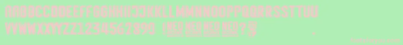 Neo Nacional Font – Pink Fonts on Green Background