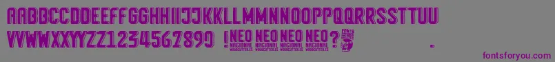 Neo Nacional Font – Purple Fonts on Gray Background