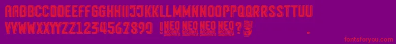 Neo Nacional Font – Red Fonts on Purple Background