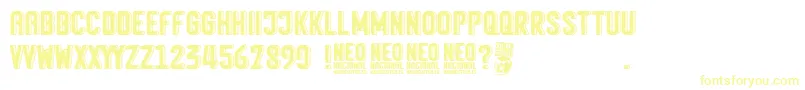 Neo Nacional Font – Yellow Fonts on White Background